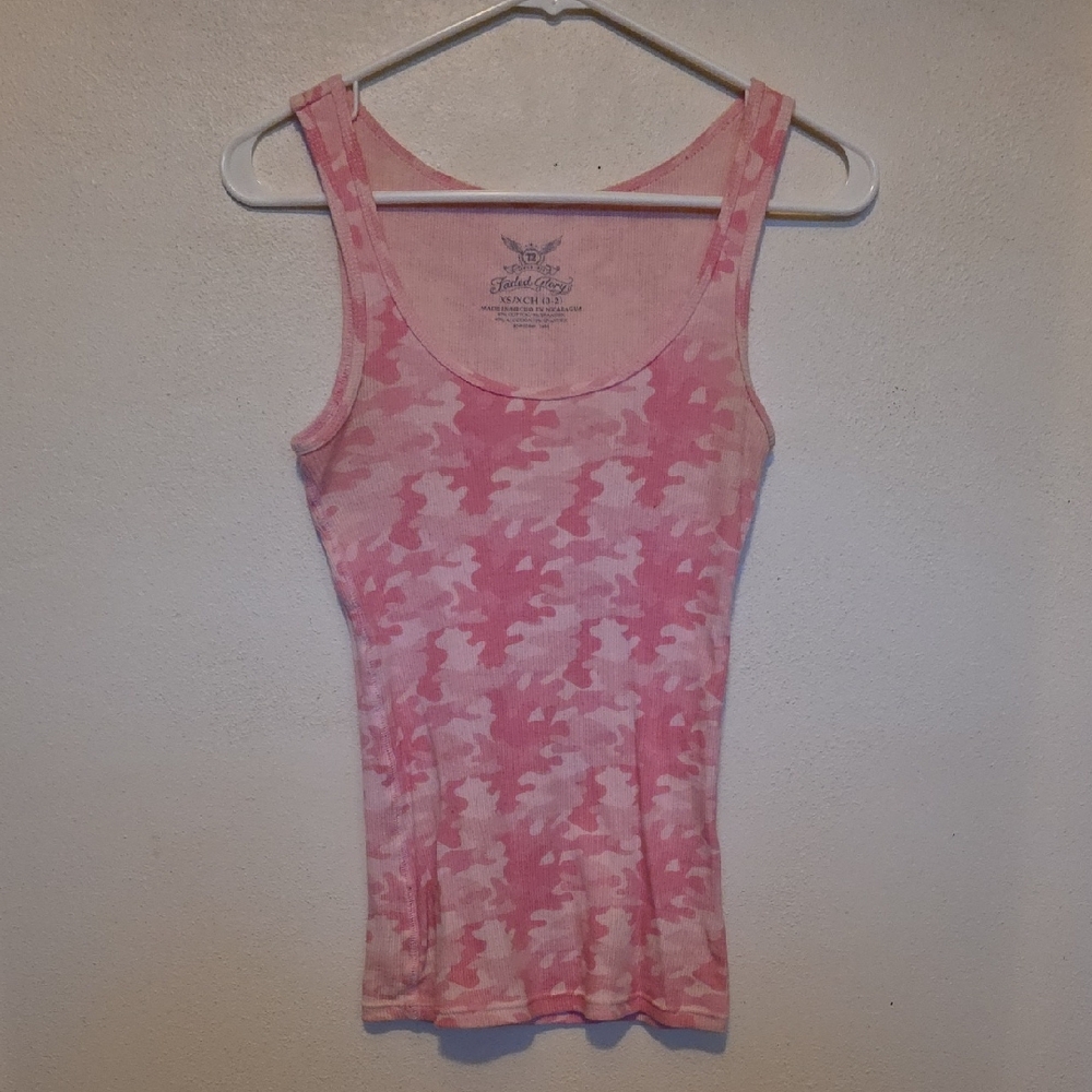 Faded Glory Pink Camouflage Tank Top